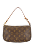 Pochette Accessoires, &pound;550, Handbags, Brown, Canvas, Front view